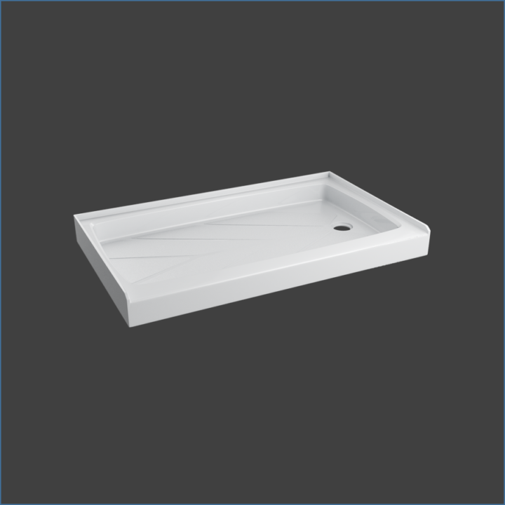 Traditional Stone Shower Base 60 x 32 Bath Tub Replacement MRMARBLE