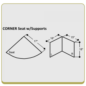 Corner Shower Seat with Support Legs