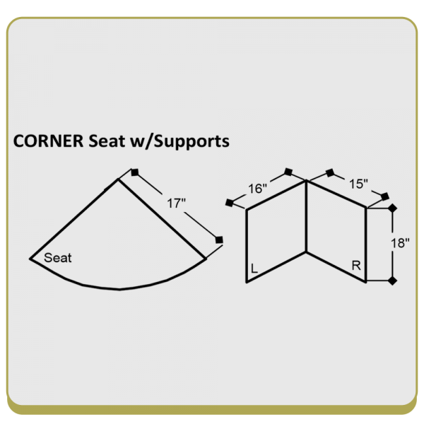 Corner Shower Seat with Support Legs