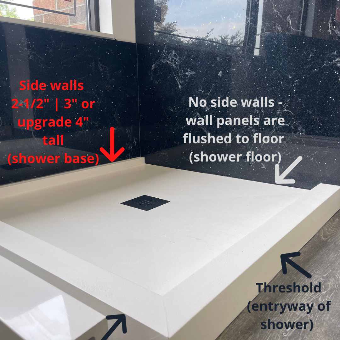 shower base and floor diff faq