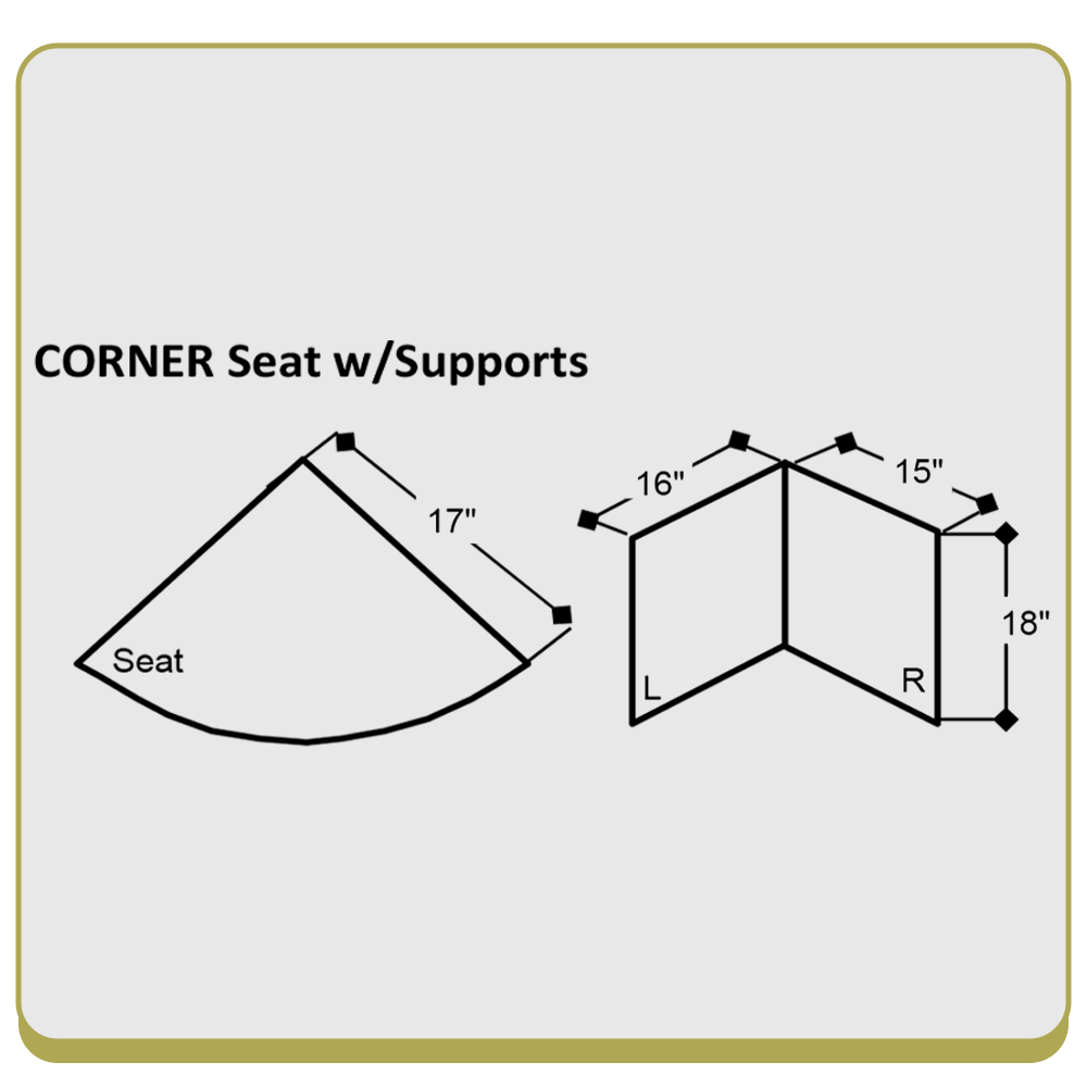 Corner Shower Seat with Support Legs Corner Shower Seat with Support Legs