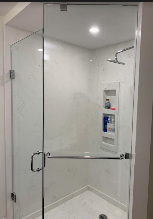 PNK12x38 Glass door soap ledge
