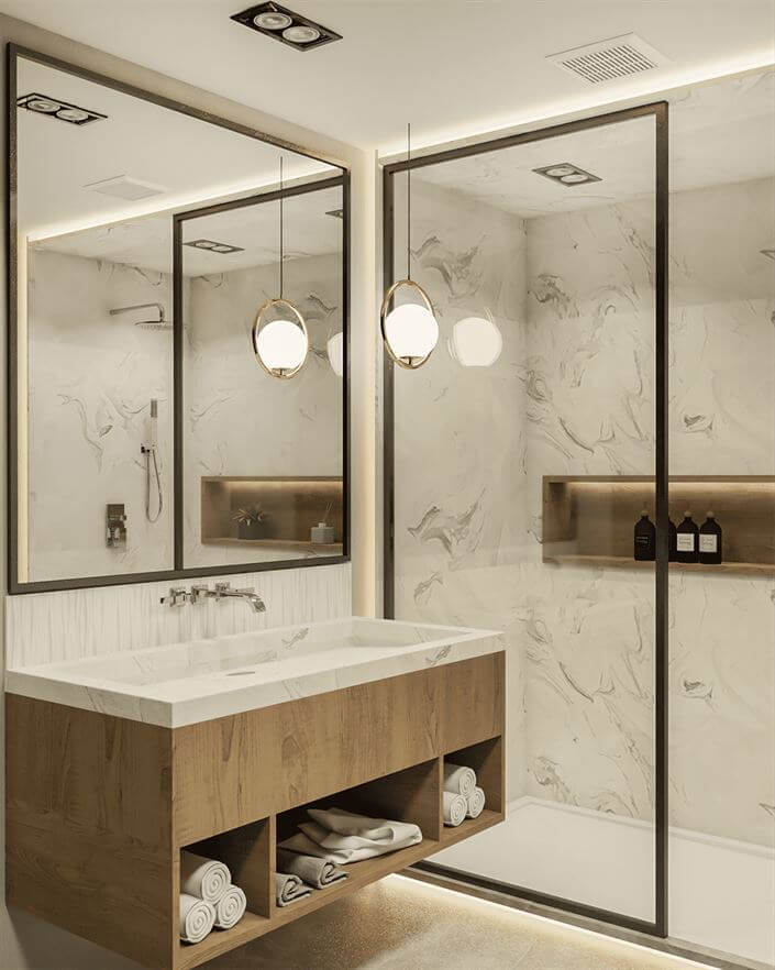 mirror infront of sink mirror infront of sink