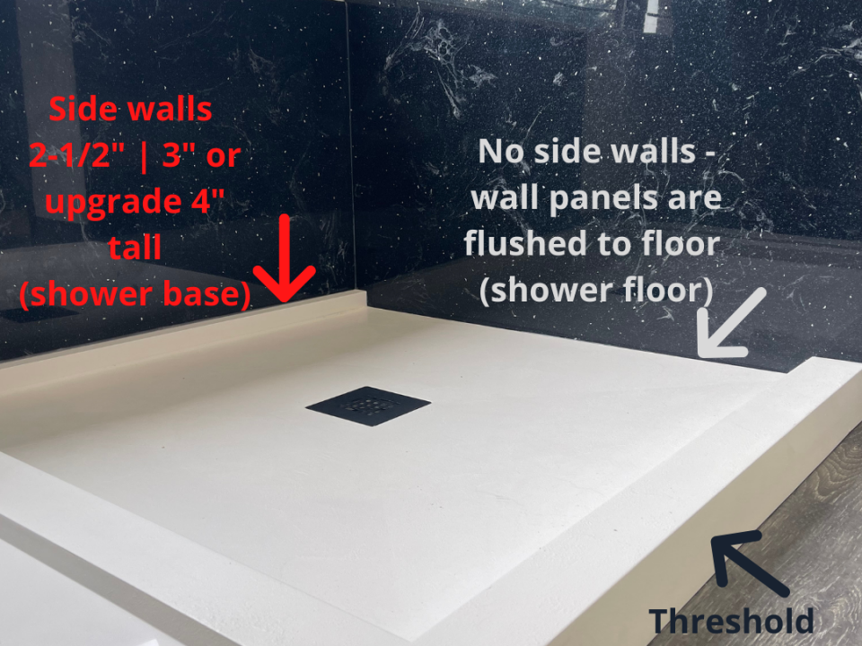 shower base and floor diff faq