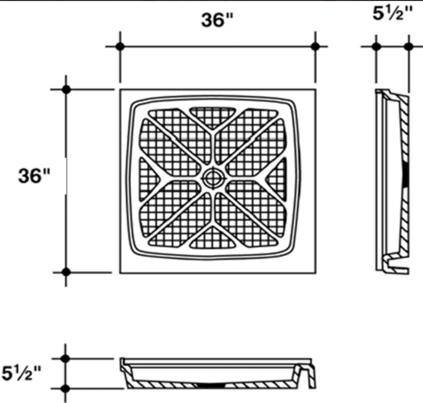 raditional Stone Standard Double Threshold Square Base
